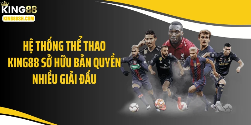 Hệ thống thể thao KING88 sở hữu bản quyền nhiều giải đấu